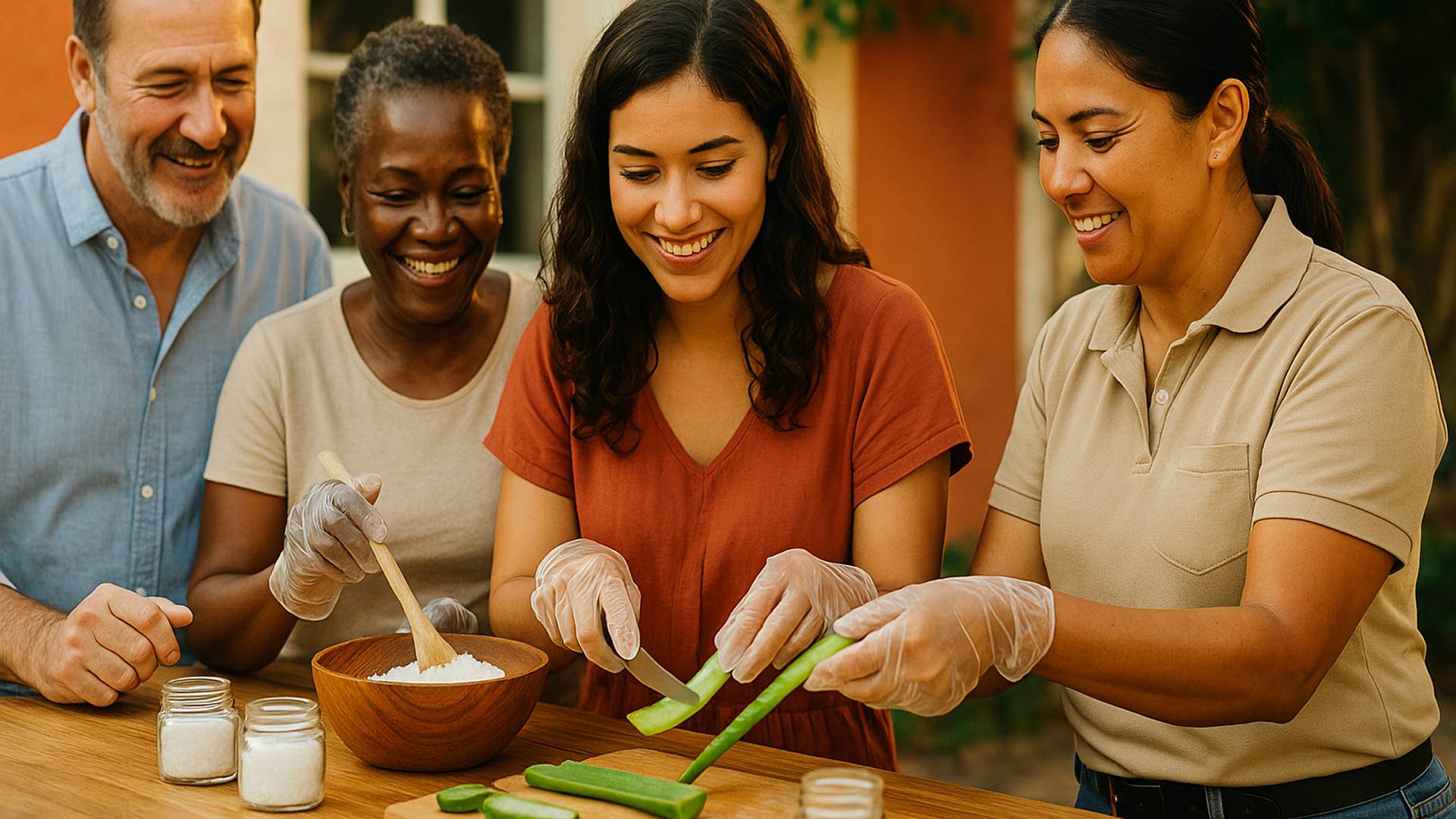 Hands-On Aloe Scrub-Making Circle, Aruba