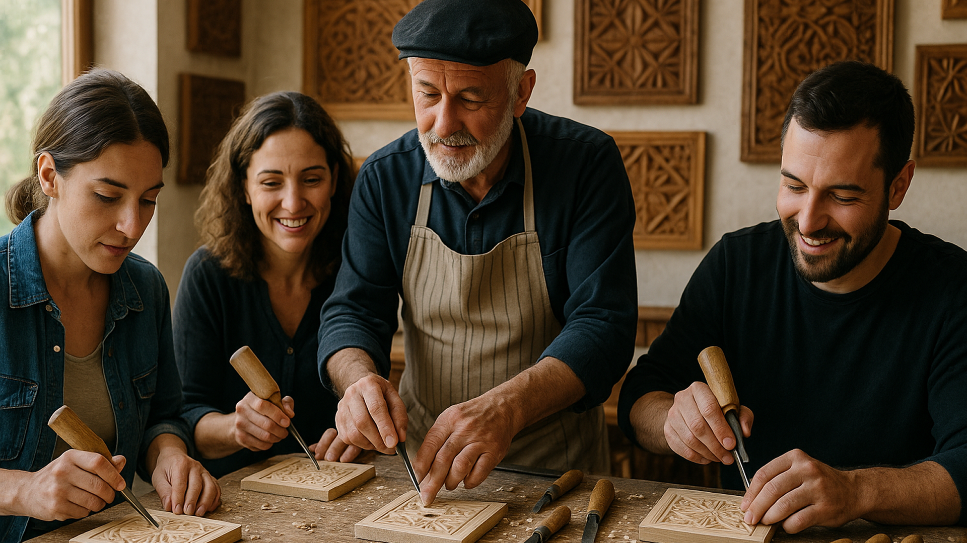 Team Woodcarving Panel Workshop, Bosnia and Herzegovina
