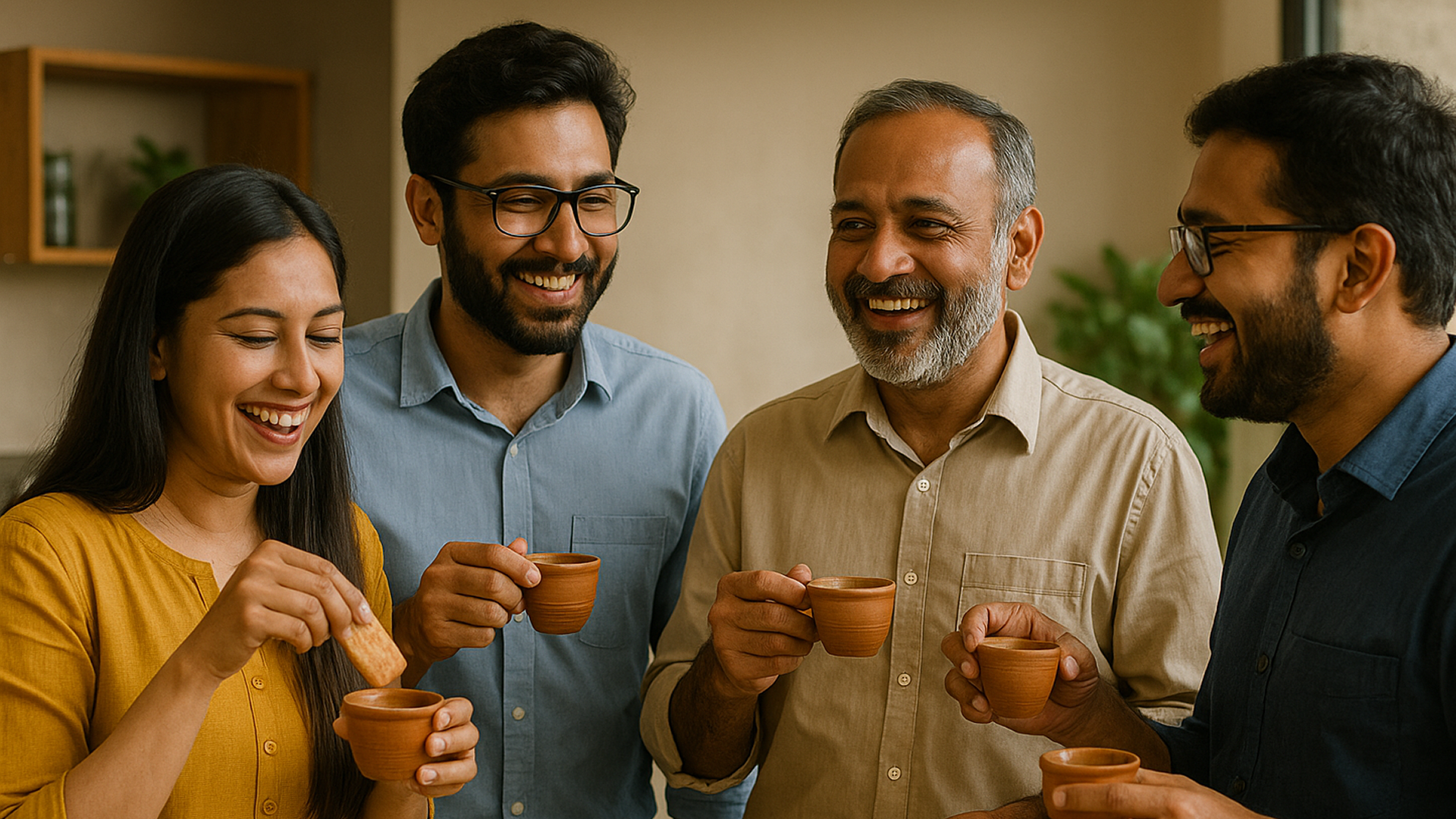 Daily Spiced Chai Team Break with Cookie Dunk, India