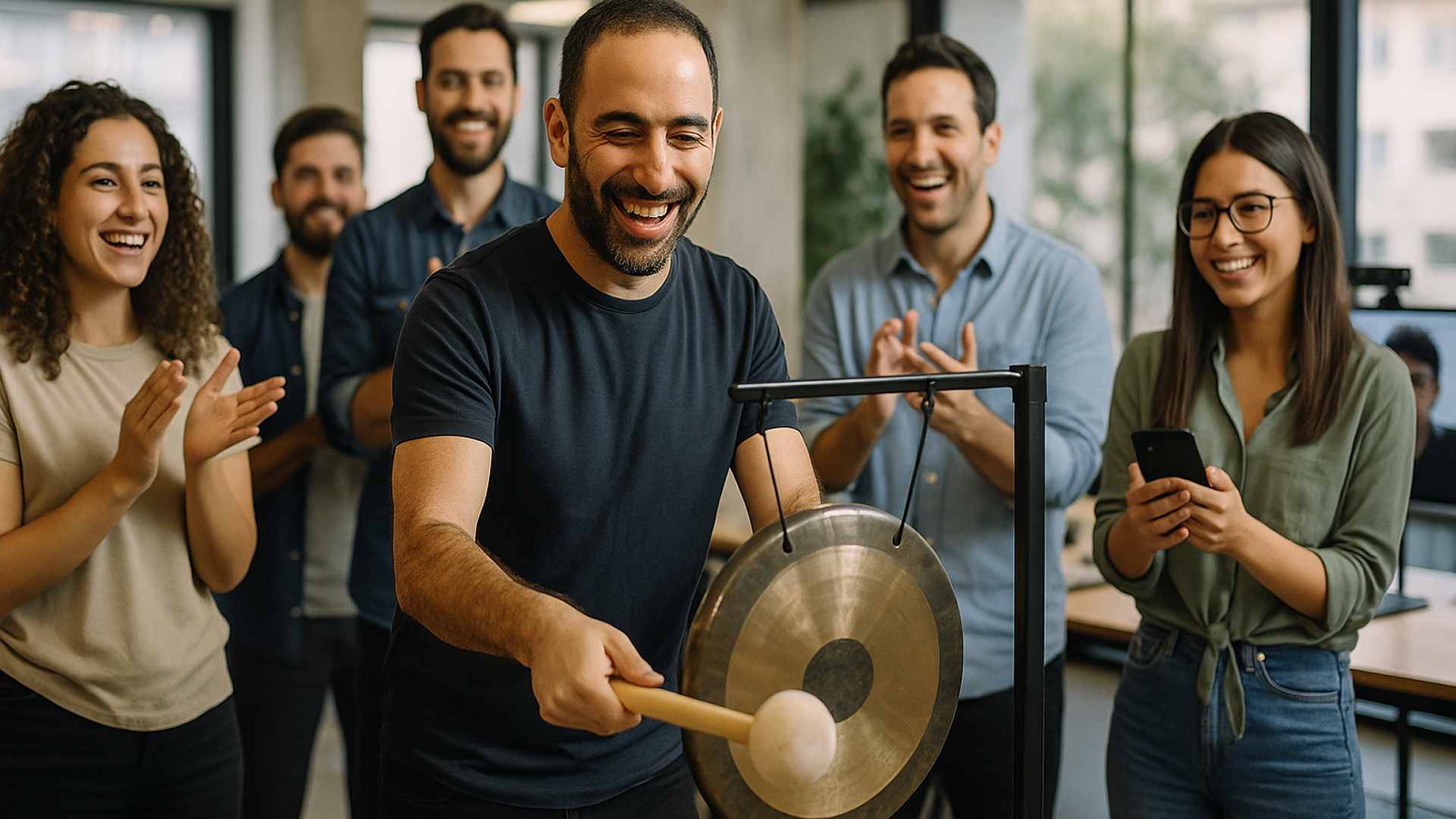 Deal Gong Win-Ring for Quick Team Celebrations, Israel