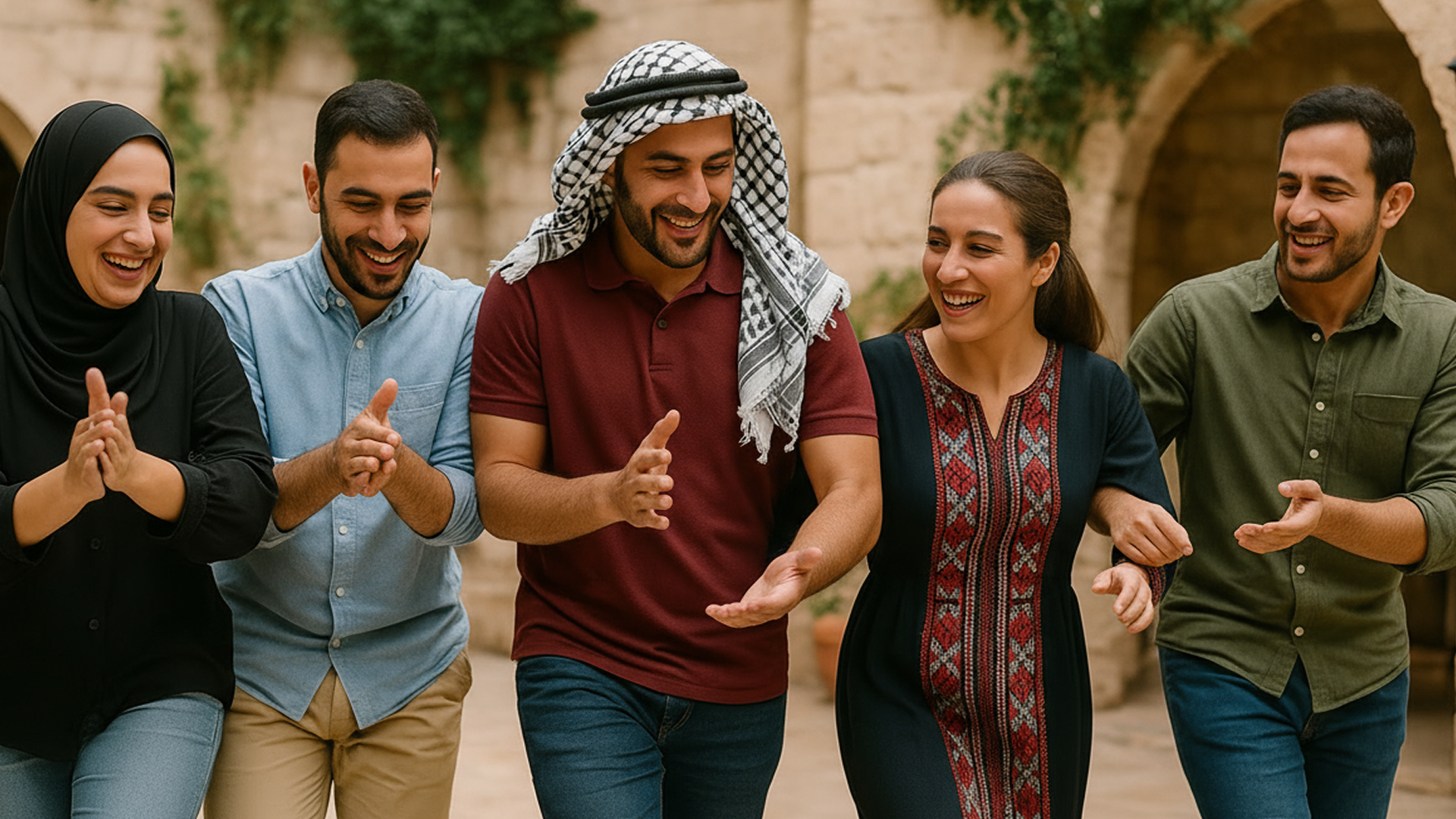 Dabke Line Dance Warm-Up for Workday Teams, Jordan
