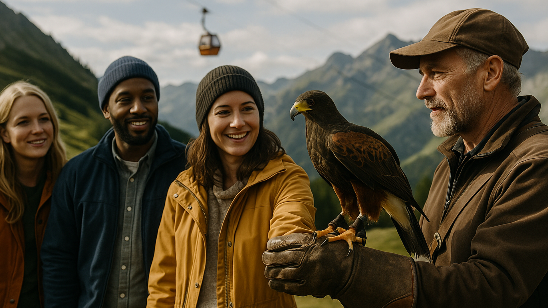 Eagle Walk & Falconry Team Focus Ritual, Liechtenstein