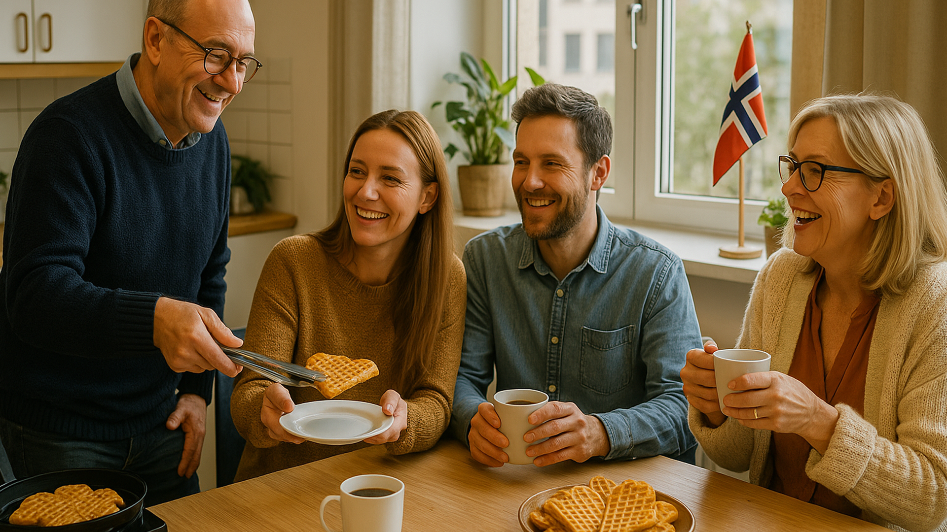 Friday Waffle & Coffee Team Cozy Hour Ritual, Norway