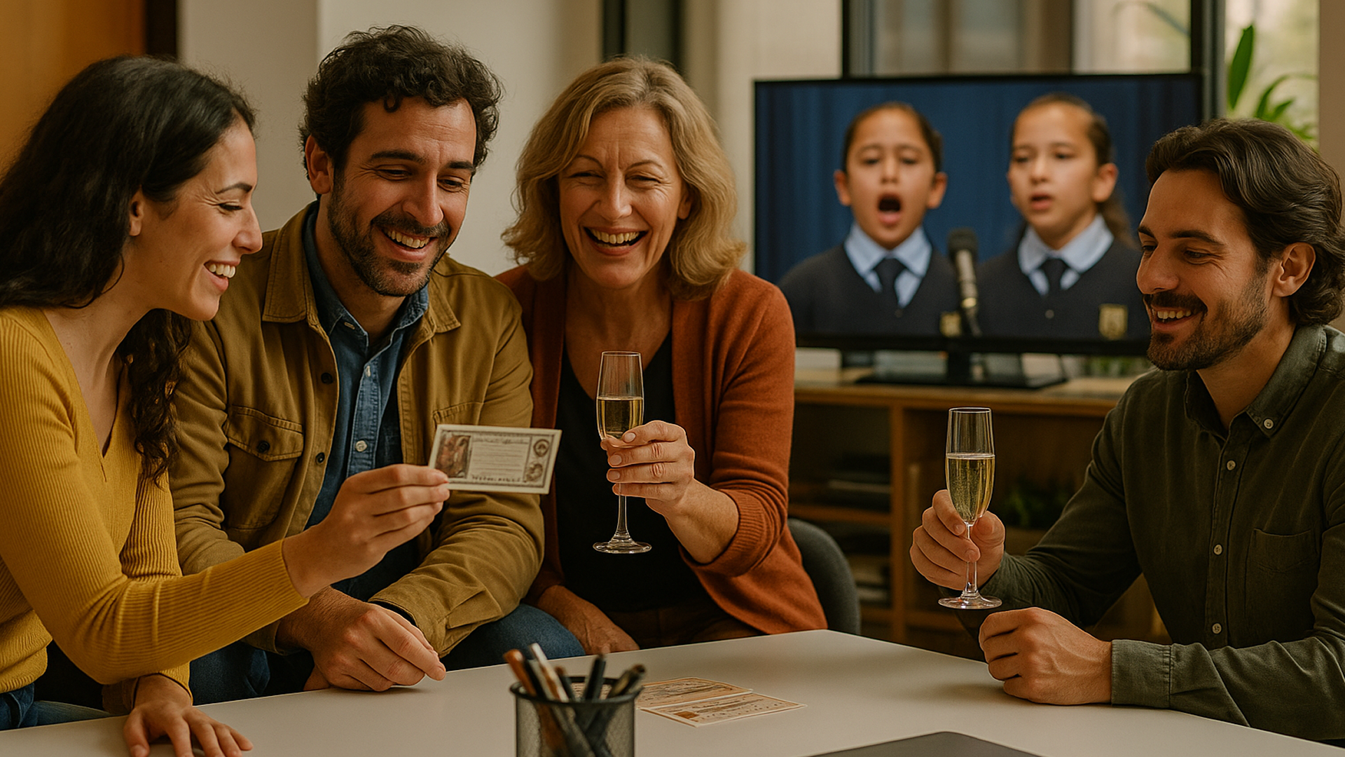 El Gordo Office Lottery Pool Team-Building Ritual, Spain