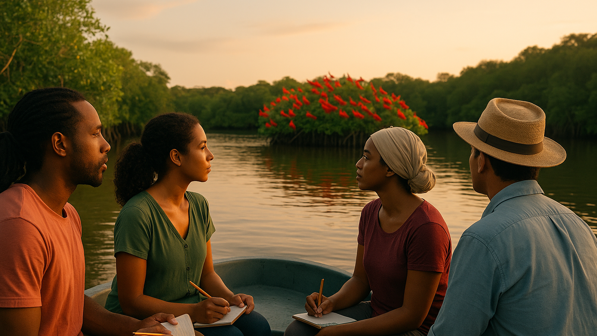 Scarlet Ibis Quiet Team Boat Watch, Trinidad and Tobago