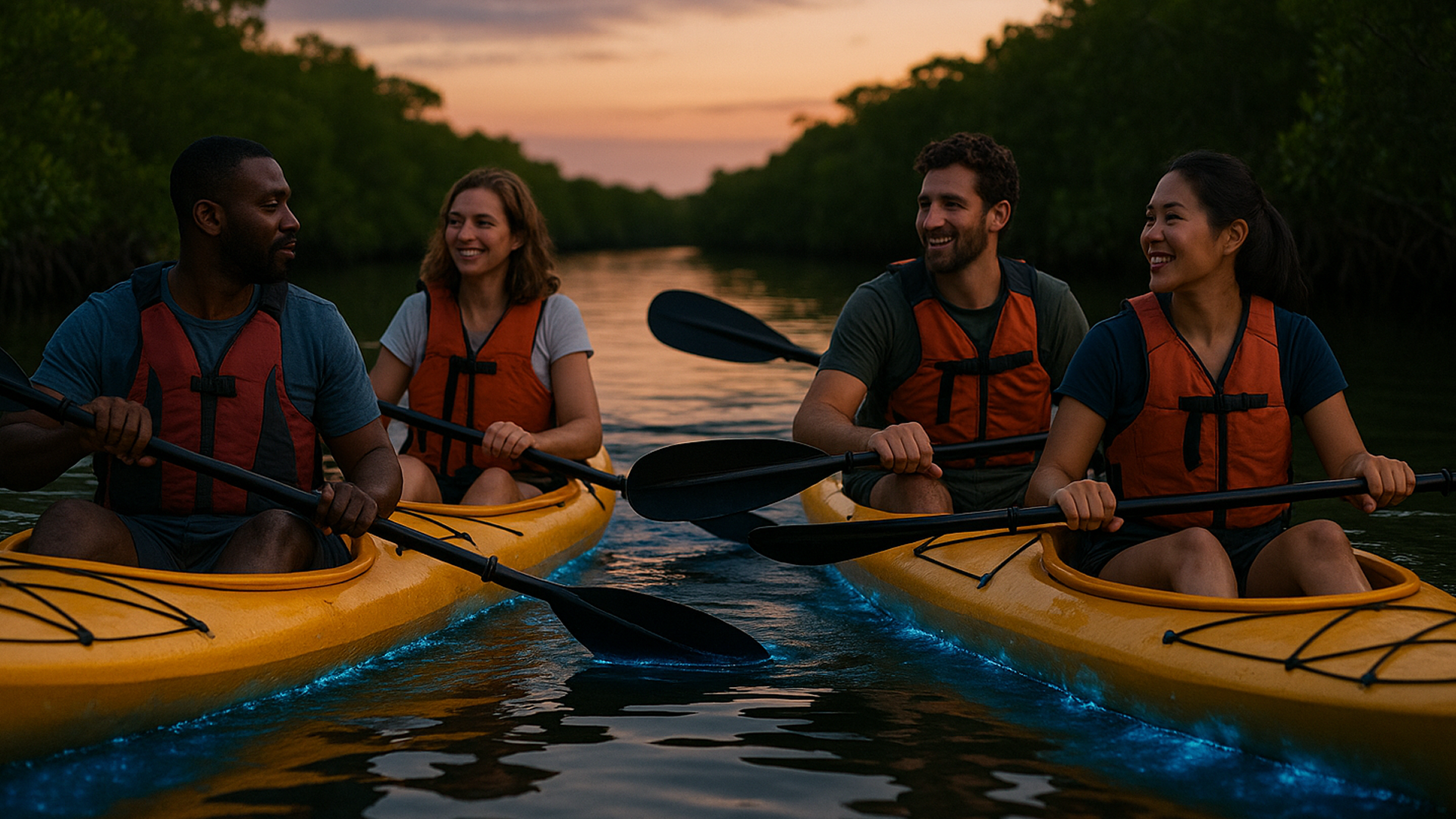Bioluminescent Team Kayak, United States Virgin Islands